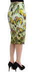 Multicolor Organza Pencil Skirt