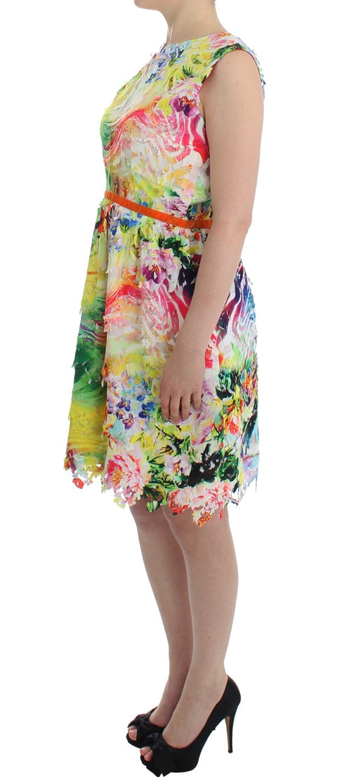 Multicolor Organza Sheath Dress