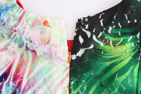 Multicolor Organza Sheath Dress