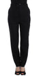 Black High Waist Straight Slim Dress Pants