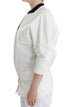 White Cotton Blend Oversized Blazer Jacket