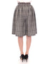 Gray Checkered Wool Shorts Skirt