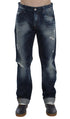 Blue Wash Cotton Denim Regular Fit Jeans