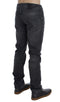Gray Cotton Regular Low Fit Jeans