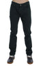 Green Cotton Denim Stretch Straight Fit Jeans