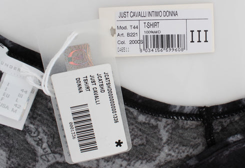 Gray Leopard Modal T-Shirt Blouse Top