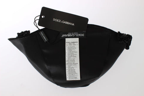 Black Crystal Gold Cherries Brooch Hat