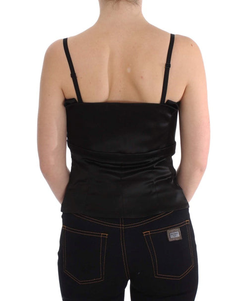 Black Tank Party Evening Top Blouse