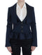 Blue Three Button Single Breasted Blazer Jacket