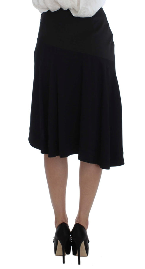 Black Blue Two Piece Suit Skirt & Blazer