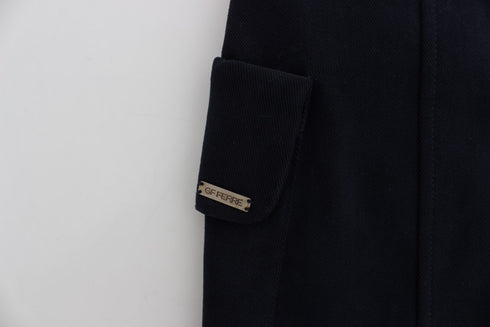 Blue Cotton Denim Mini Skirt