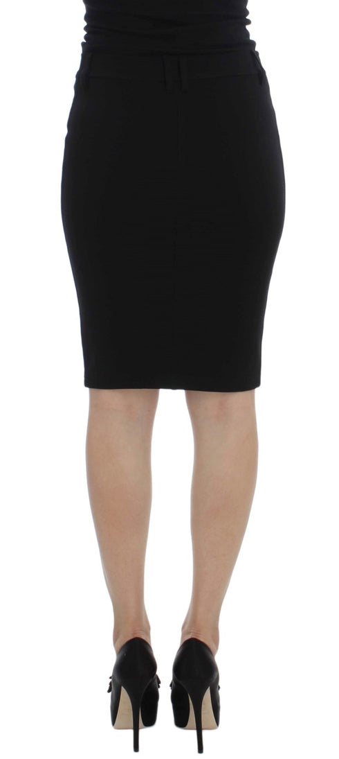Black Straight Pencil Skirt