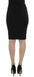 Black Straight Pencil Skirt