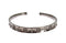 Gray Rhodium 925 Silver Bangle Bracelet