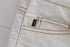 White Cotton Blend Slim Fit Jeans