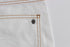 White Cotton Blend Slim Fit Jeans