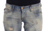Blue Wash Cotton Slim Fit Bootcut Jeans