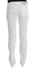 White Cotton Slim Fit Denim Bootcut Jeans