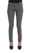 Gray Cotton Blend Slim Fit Jeans