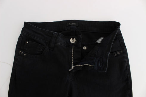 Black Cotton Slim Fit Denim Jeans