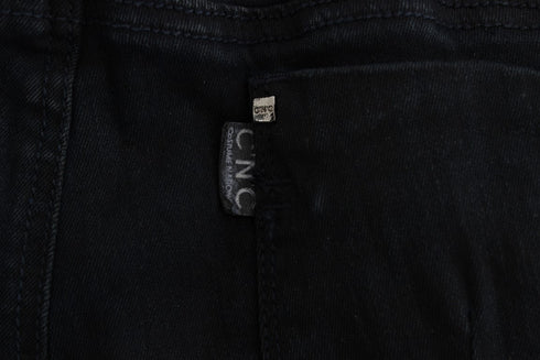 Black Cotton Slim Fit Denim Jeans