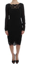 Black Silk Stretch Sheath Dress