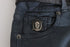 Blue Cotton Blend Slim Fit High Waist Jeans