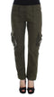 Green Wool Blend Loose Fit Cargo Pants