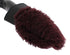 Black Leather Bordeaux Shearling Gloves