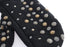 Gray Wool Shearling Studded Gloves