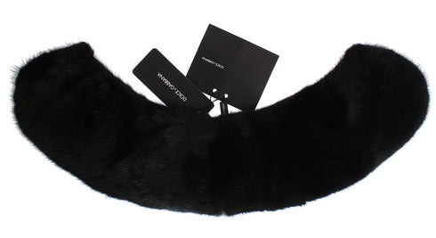 Black Mink Fur Shoulder Collar Scarf