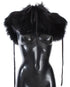 Black Fox Fur Shoulder Wrap Cover Collar Scarf