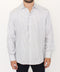 White Gray Striped Regular Fit Casual Shirt