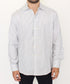 White Gray Striped Regular Fit Casual Shirt
