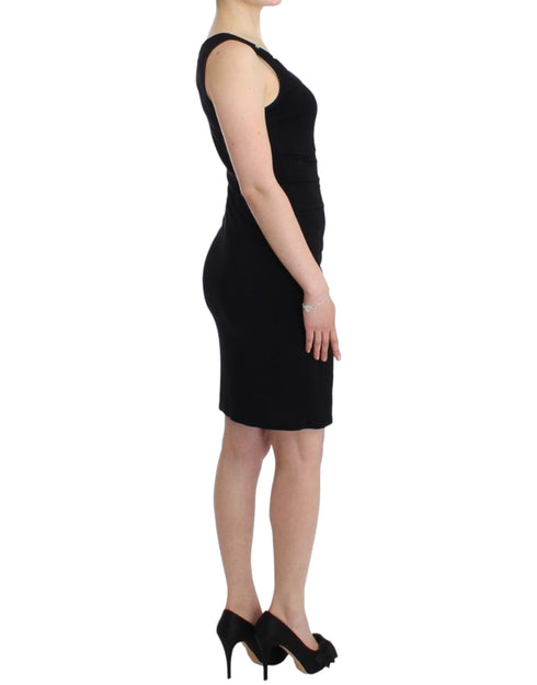 Black pencil sheath dress