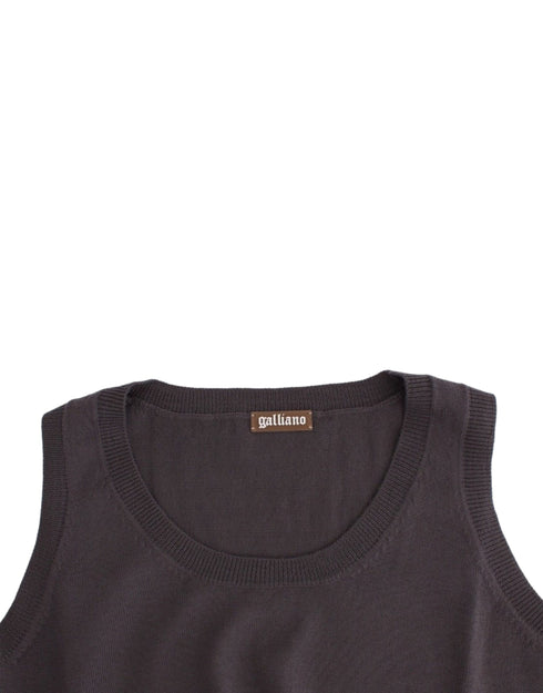 Brown knit tank top