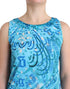 Blue printed tank top