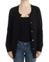 Black wool cardigan