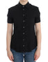 Black cotton shirt top