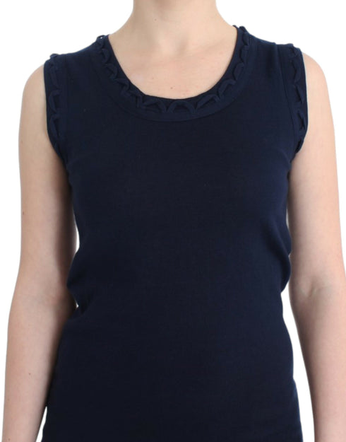 Blue cotton jersey dress