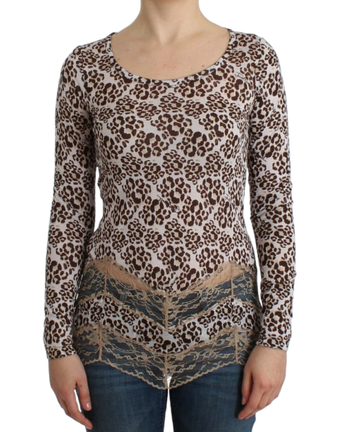 Brown longsleeved lace top