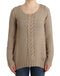 Beige knitted wool sweater