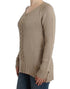 Beige knitted wool sweater