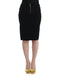 Black Corduroy Pencil Skirt