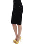 Black Corduroy Pencil Skirt