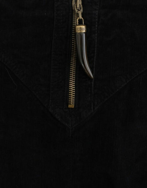 Black Corduroy Pencil Skirt