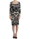 Black Printed Sheath Dress