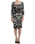 Black Printed Sheath Dress