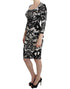 Black Printed Sheath Dress