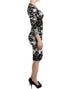 Black Printed Sheath Dress